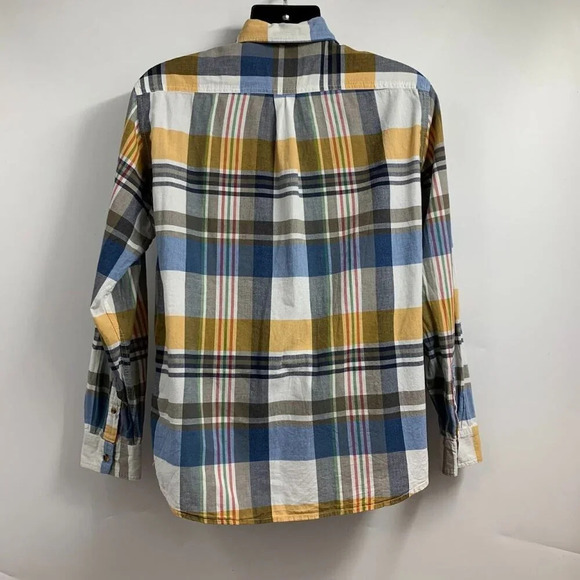 Woolrich Men's Plaid Button Down Collared Organic Cotton‎ Shirt Size L - Picture 2 of 12